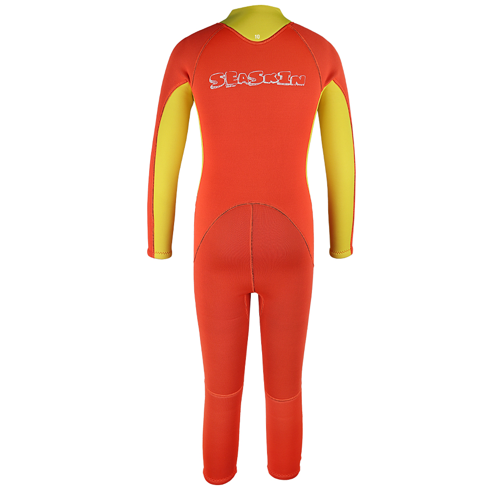 Seaskin Yellow Front Zip Diving Wetsuit Gewichten