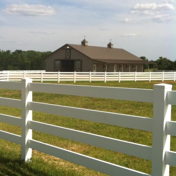 White Paddock Fence: Pasture Fence Post
