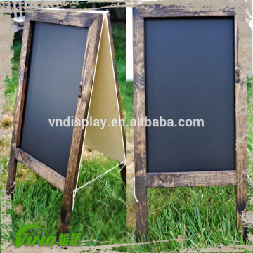 Advertising Rustic Wooden Chalkboard with Stand , Stand Chalkboard