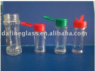 60ML/80ML/100ML spices glass jar seasoning jar with plastic lid