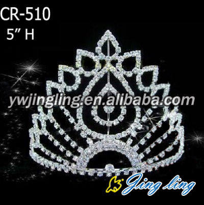 Jingling high quality wedding tiara Rhinestone Crowns