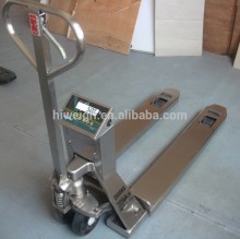 2000Kg stainless steel pallet scale hand pallet truck scale transpallet scale