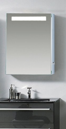 Illuminated Bathroom Mirror Cabinet with Sensor and shaver socket