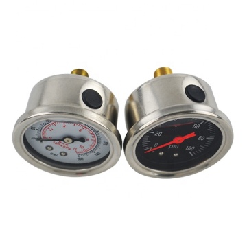 Fuel Pressure Gauge Liquid 0-100 psi / 0-160psi Oil Pressure Gauge Black/White Face PQY-OG33