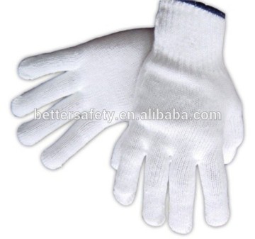 10-Guage 100% cotton Yarn Knitted Cotton Glove Bleach