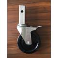 5`` Square steel steiger caster rubberen wiel