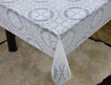 Printed pvc lace tablecloth by roll crystal