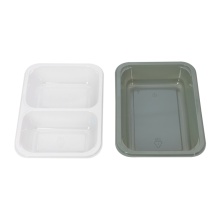 colorful plastic tray, yellow ps tray, gray pp tray