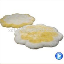 China suppliers flower sheepskin throw rugs