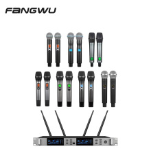 High-Quality 2-Channel UHF Wireless Microphone System with True Diversity Technology for 100m Range