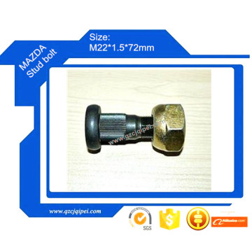 Truck hub stud bolt and nut for MAZDA Front