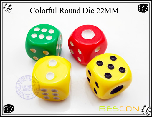 Colorful Round Die 22MM