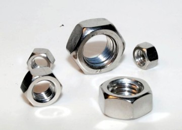 Custom black hexagon Slotted thin nuts