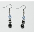 Hematite Cross Earring with silver color finding