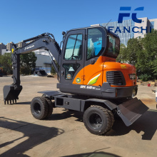 Second Hand Excavator Develon DX 60W - Strong Power System & Efficient Fuel Consumption