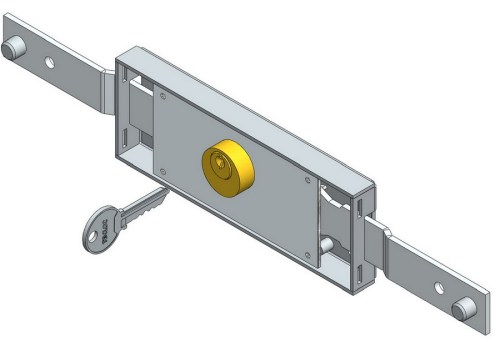 Shifted bolt central rolling shutter lock