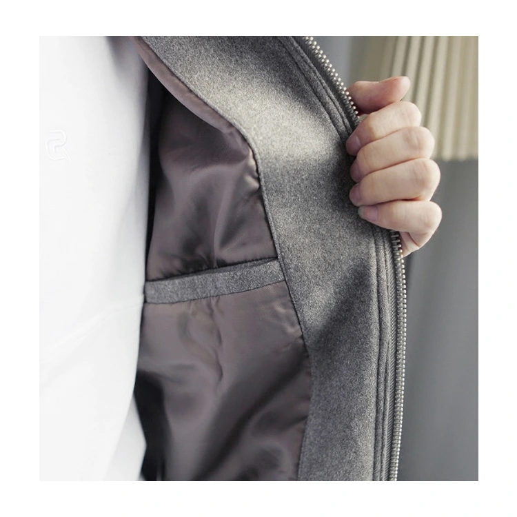 Young Men Stylish Fashion Plain Dark Gray Zip Fleece Sweat Jacket Without Hood