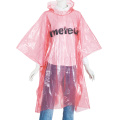 Poncho de pluie jetable de couleur unie PE