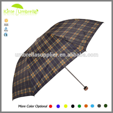 Tartan Foding Umbrella Manual Open Portable Compact Folding Umbrella Ultra Light Fold Umbrella