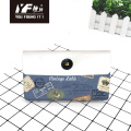 Popular simple color embroidery partysu pu pencil case