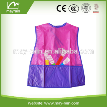 pvc purple kid apron with sleeve