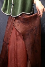 brown satin maxi skirt