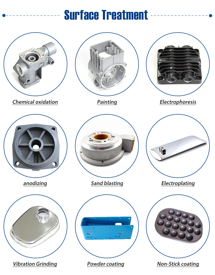 China manufacture price aluminium surface treatment aluminum die cast anodizing