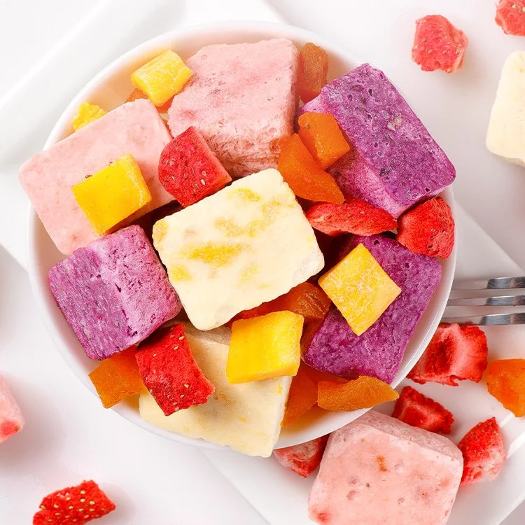 Healthy Snack with No Additive Freeze Dried Fruits Yogurt Cube