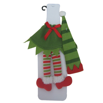 Christmas magic elf Wine Bottle cover