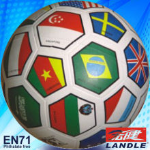 smooth surface country flag soccer balls flags rubber football