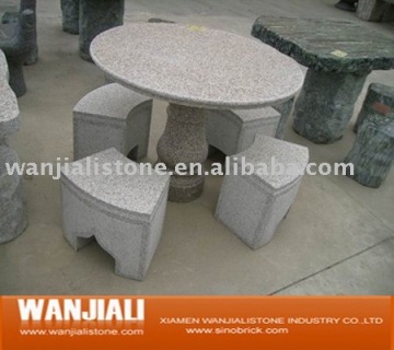 Granite stone table,Round granite table,garden table