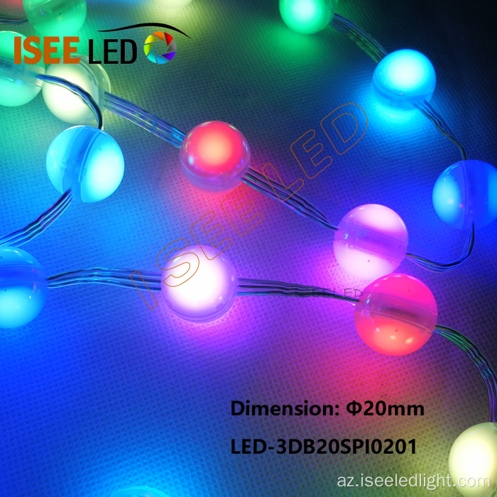 20 mm diametrli fərdi nəzarət edilə bilən LED top simli işıq