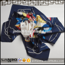 2016 Trendy Customized Design plain polyester Woven square Scarfs