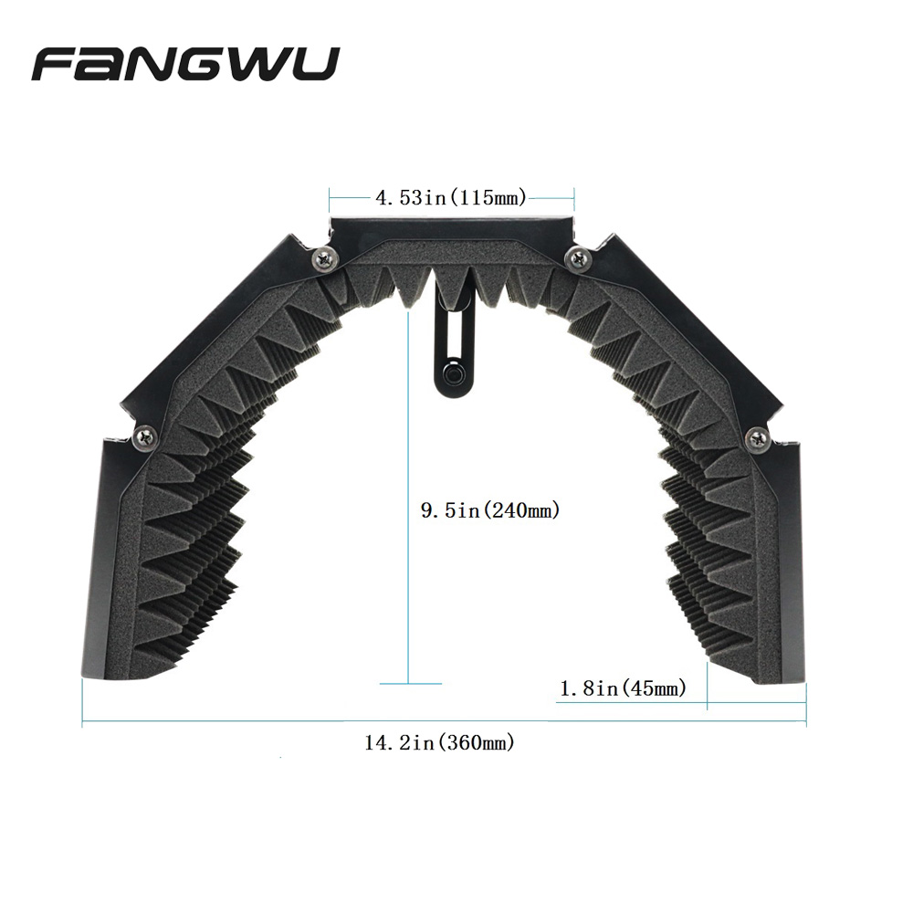 5 Doors Metal Large Size Acoustic Isolation Microphone Shield For Recording