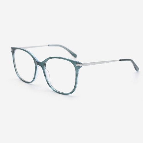 Round Acetate And Metal Combined Women's Optical Frames 23A3169