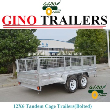 big trailers Tandem axle heavy duty cage trailers GN-BT126