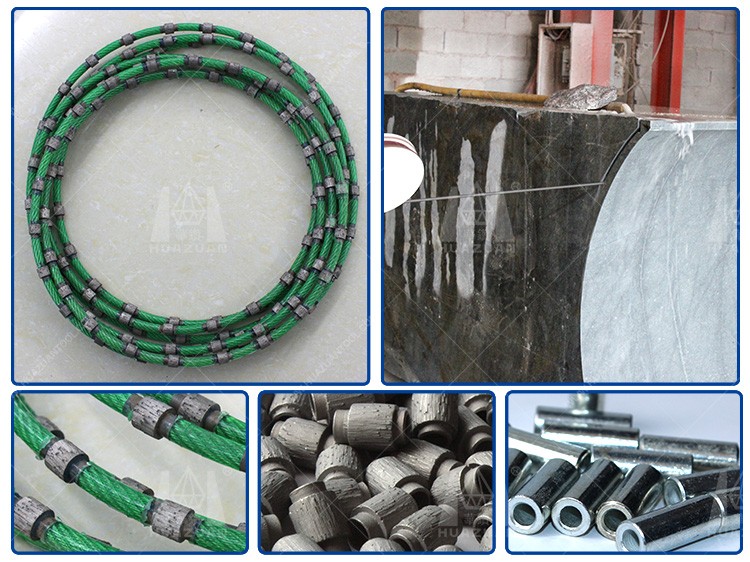 Useful 7.2mm-11.5mm Diamond Wire Saw For Stone Cutting Pulley