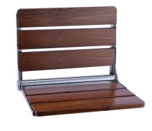 Wall-Mounted Folding Teak Shower Seat