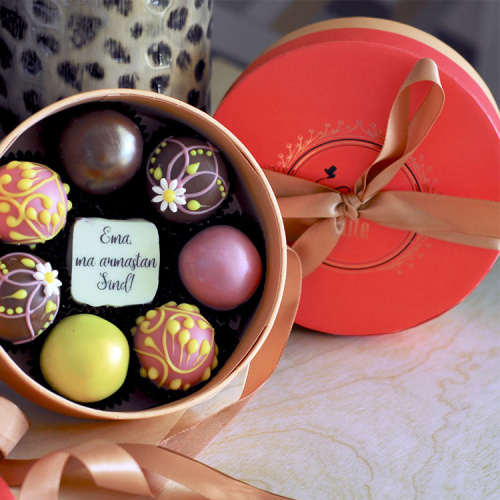 Boîtes de chocolat personnalisées emballage de la boîte à truffes ronde