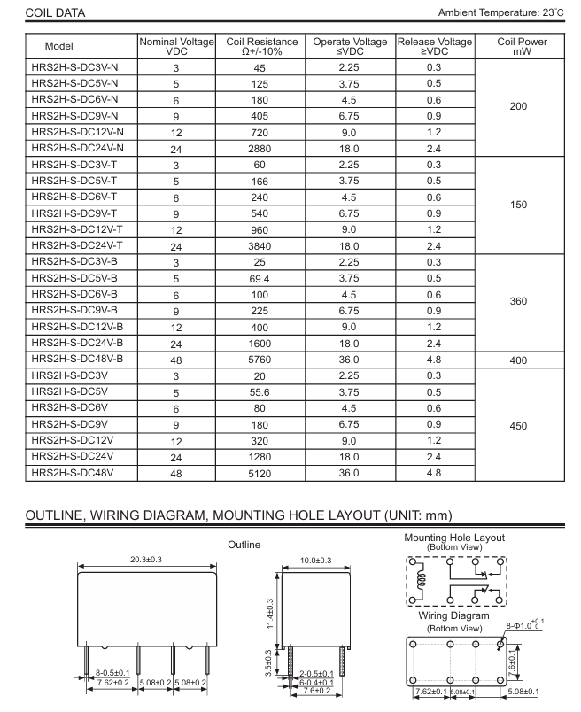 HRS4H-S-DC5V-C HRS4H-S-DC12V-C HRS4H-S-DC24V-C 5pin 10A Signal relay Brand New Original Small relay