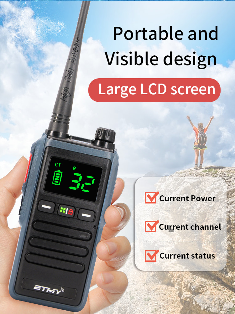 IP67 Waterproof Long Range Radio VHF UHF Etmy  ET368 IP68 Dustproof Communication Two Way Radio Hoki Toki Walkie Talkie