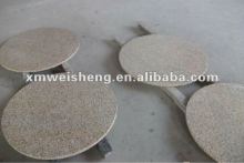 navajo white round granite table top
