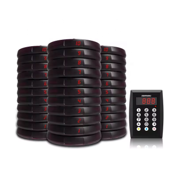Wireless Coaster Pager System: Electronic Buzzer Pager Transmitter for Restaurants