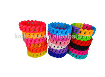 2016 Newest cool braided silicone bracelet /silicone braided band DIY band