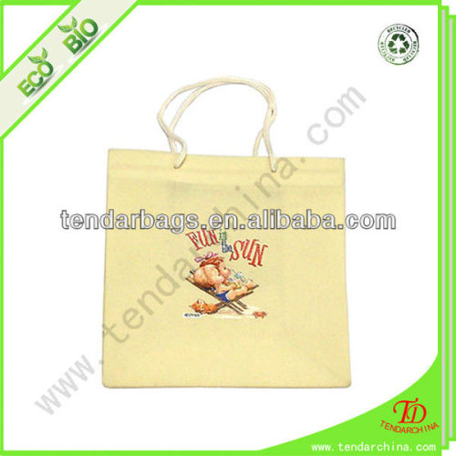 Non Woven Bag With PP Rope Handles Silk Screen Printing Plastic T-shirt Bag Factory
