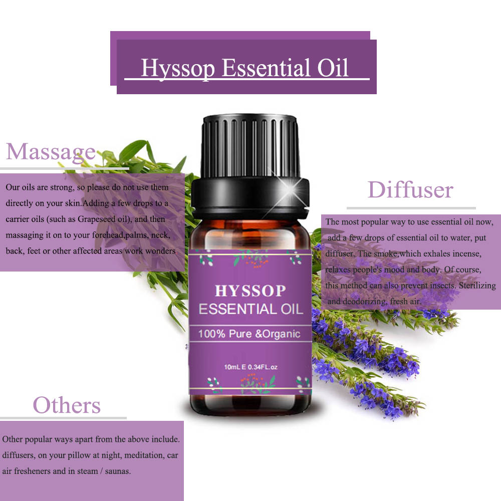 Aromatherapy Hyssop Essential Oil For Skin Care Cosmetic