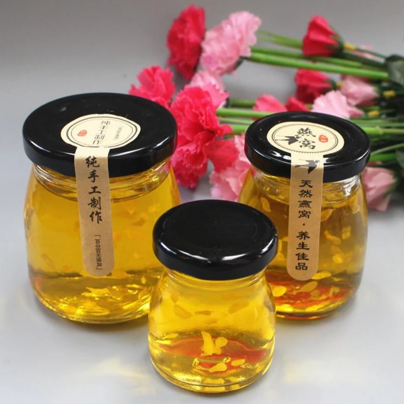 Hot Sell Glass Honey Pickles Jam Beans Sesame Grain Jar for Daily Useful.