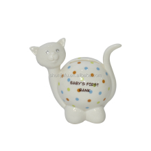 Ceramic Cat-Shaped Piggy Bank Money Box