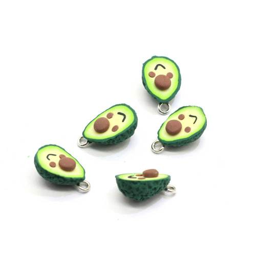 Kawaii Avocado Craft 3D ozdoba z gliny polimerowej do kolczyka Making Key Chain Accessory