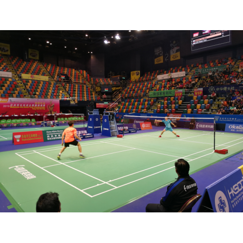 Pavimento desportivo em PVC antiderrapante para raquete de badminton
